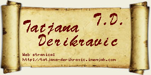 Tatjana Derikravić vizit kartica